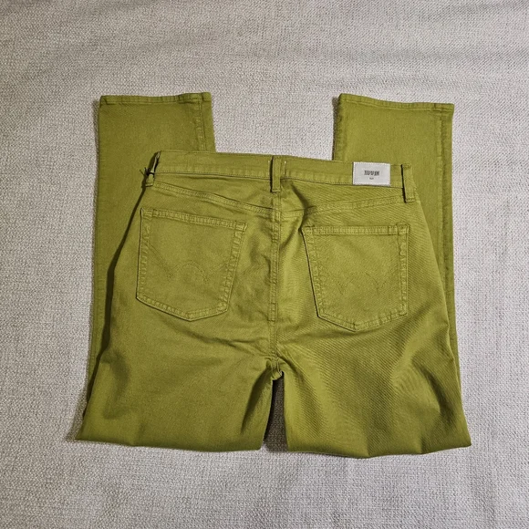 NWT Edwin Bree Slim Skinny Citrine Color High Rise Green Jeans Has Stretch Sz 32 - Picture 15 of 15